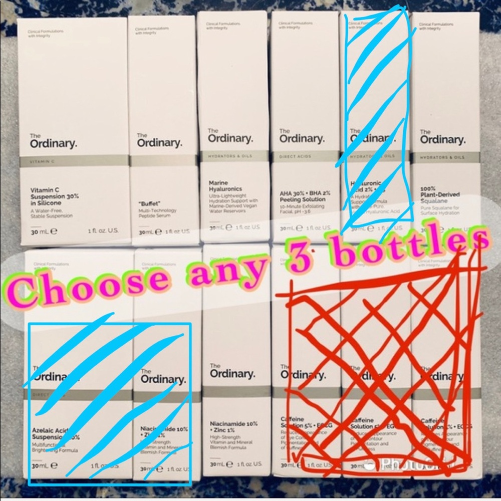 Choose 3 The Ordinary products BNIB